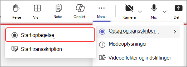 Begynd at optage et rådhus.