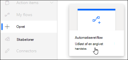 Opret et automatiseret flow med Power Automate