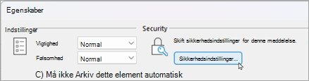 Vælg Sikkerhedsindstillinger