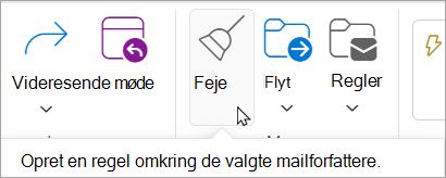 Vælg Oprydning på båndet