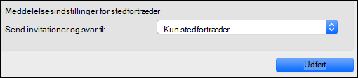 Indstillinger for stedfortrædermeddelelser.