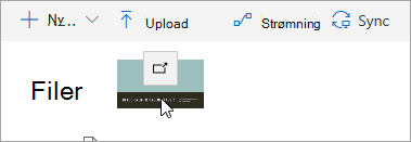Et skærmbillede af en fil, der trækkes til OneDrive