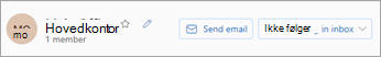 Vælg Send mail for at sende en meddelelse til hele gruppen.
