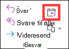 Knappen Besvar med møde i klassisk Outlook