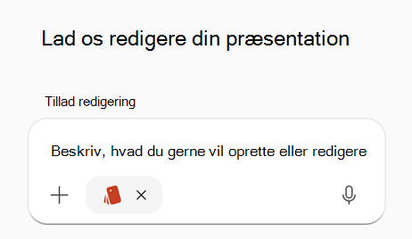 Skærmbillede, der viser prompten med brandkit valgt i PPT.