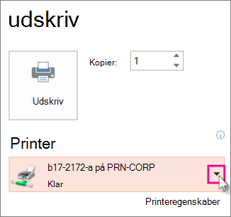 Vælg en printer