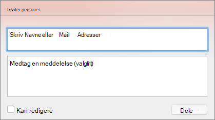 Del invitation i PPT til Mac