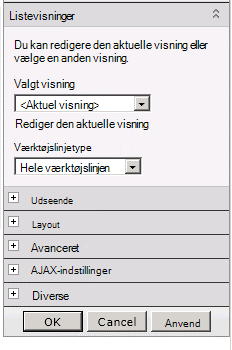 Webdelsmenu