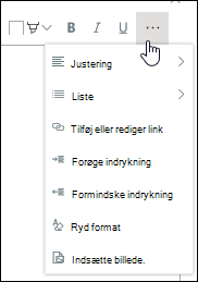 Indsæt andre elementer