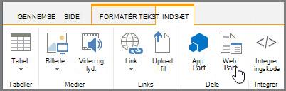Indsæt webdel
