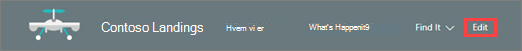 Billede af en menulinje