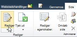 Kommandoen Rediger i gruppen Rediger