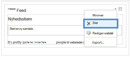 Webdelen Slet