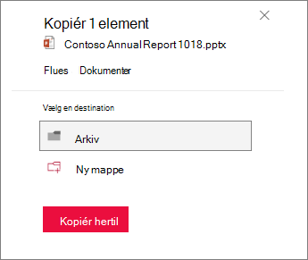 Vælg din destination