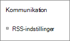 Kommunikationsindstillinger for liste (RSS)
