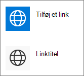 Kompakt visning af Hurtige links