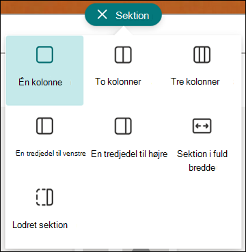 Sektionslayout