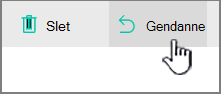 Knappen Gendan i SharePoint Online fremhævet