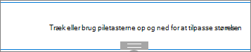 Webdelen Afstandsstykke i redigeringstilstand