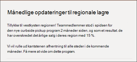 Skærmbillede af webdelen Tekst