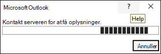 Fejl ved kontakt til serveren for oplysninger i klassisk Outlook