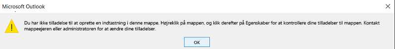 Fejl ved oprettelse af kontakter