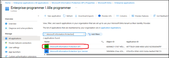 MS Information Protection API