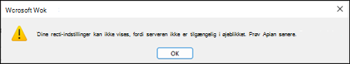 Fejl ved autosvar i Outlook