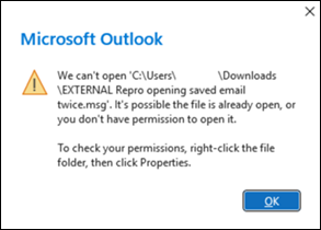 MSG-filfejl i Outlook