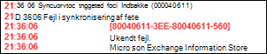 Fejl i synkroniseringsproblem i Outlook