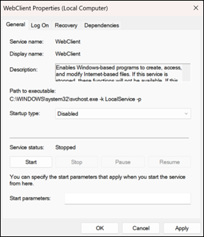 Outlook Webclient-egenskaber