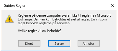 Dialogboksen Guiden Regler