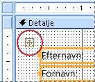 En layoutvælger på en formular i designvisning