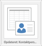 Ikon for indstillinger for databaseskabelon