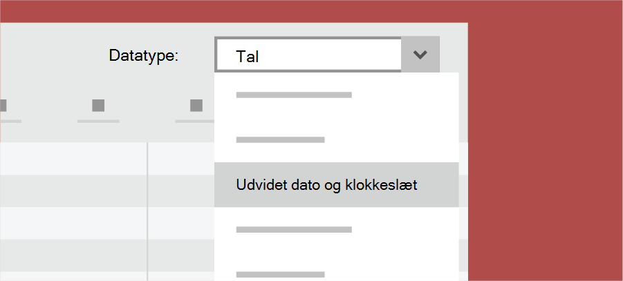 Viser Access-datatype