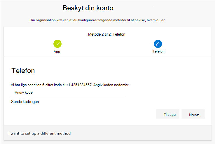 Test din konto med sms-beskeden
