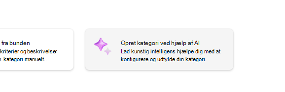 opret kategori ved hjælp af ai