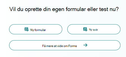 Skærmbillede af nye formularindstillinger.