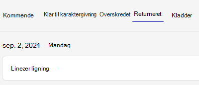 returneret opgave
