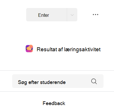 Skærmbillede af resultat af læringsaktivitet.