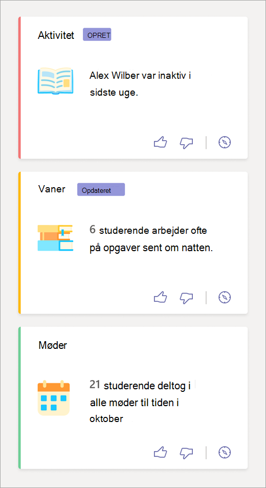 Skærmbillede, der viser fokusfelter