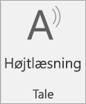 Skærmbillede af højtlæsning.