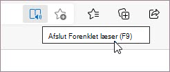 Afslut Forenklet læser