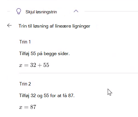 Løsningstrin