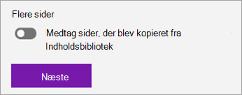 Skærmbillede af distribuer side.