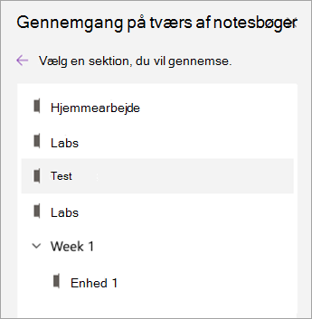Skærmbillede af markering.