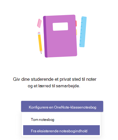 Skærmbillede af eksisterende indhold.
