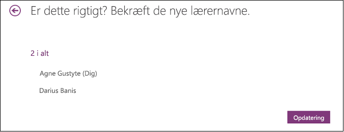 Gennemgå de andre lærere, som har adgang til klassenotesbogen.