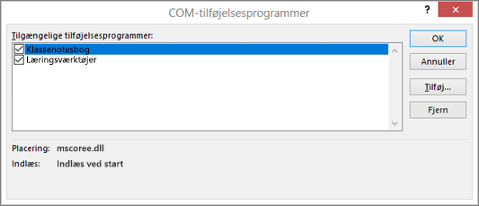 Ruden COM-tilføjelsesprogrammer