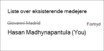 Fjern medejer fra Medarbejdernotesbog